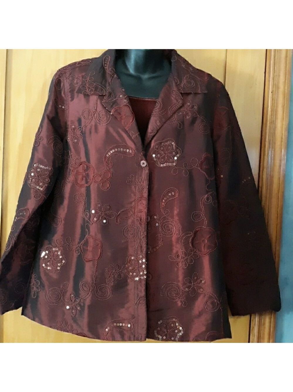 Susan Graver StyleCamberry  2 Piece  top with jacket